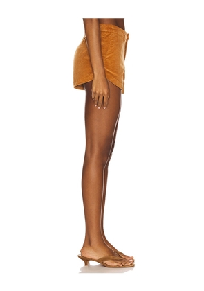 LIONESS Saddle Short in Tan. Size M. Also in XXS, XS, S, L.