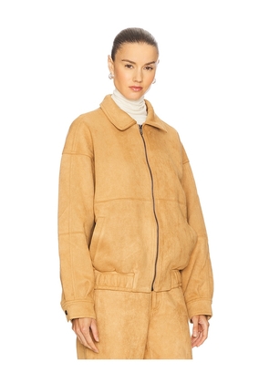 Nakedvice The Jude Bomber Jacket in Tan. Size M. Also in S, XS, L, XL.