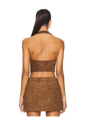Nakedvice The Staten Vest in Brown. Size M. Also in S, XS, L, XL.