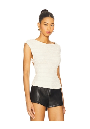 LIONESS Uno Tie Top in Ivory. Size M. Also in S.