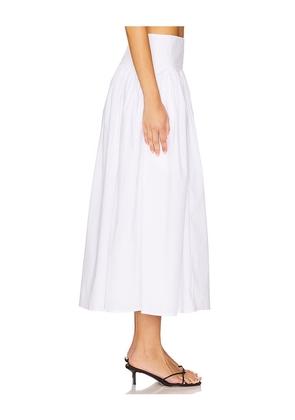 LPA Brigette Midi Skirt in White. Size M. Also in XXS, S, L, XL.