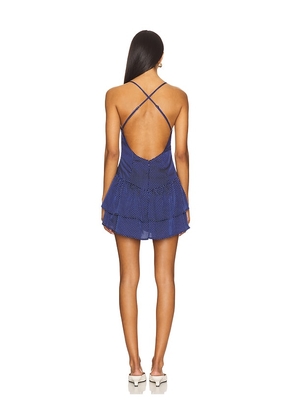 MORE TO COME Avery Mini Dress in Navy. Size M. Also in XS, XXS, S, L, XL.