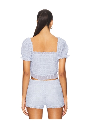 MAJORELLE Olivia Top in Baby Blue. Size M. Also in XS, S, L.