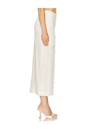 Milkwhite x REVOLVE Midi Skirt With Mini Strass Bows in White. Size M. Also in XS, S.