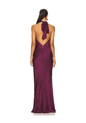 Nookie Penelope Halter Gown in Purple. Size S. Also in XS, L.