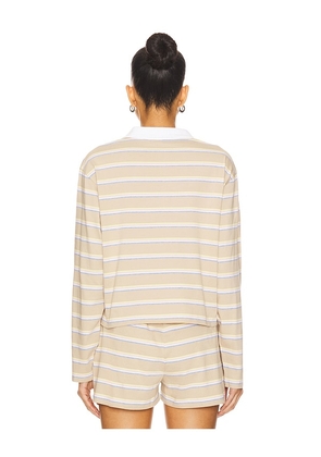 Kule The Lexie Polo Top in Beige. Size M. Also in XL/1X.