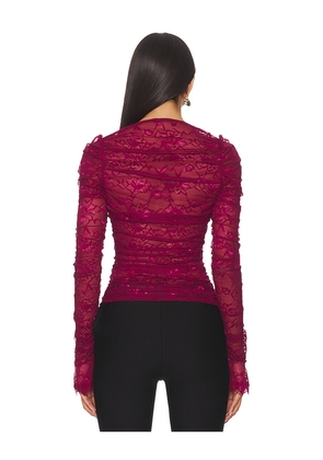 OW Collection Audrey Top in Burgundy. Size S. Also in XS, M.