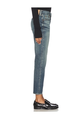 Moussy Vintage Brickell Tapered Jeans in Blue. Size 27. Also in 28, 29, 32.