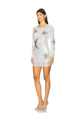 Leslie Amon Mermaid Skin Dress in Baby Blue. Size M. Also in XS, S, L.
