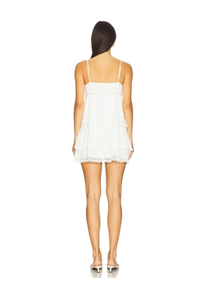 MORE TO COME Evita Mini Dress in White. Size M. Also in XL.