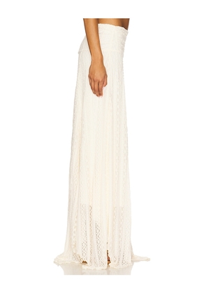 MORE TO COME Karina Maxi Skirt in Ivory. Size L. Also in M.