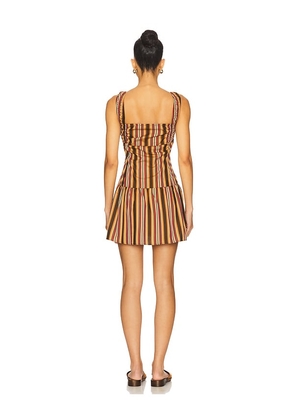 LIONESS Heart Shaped Mini Dress in Brown. Size M. Also in S, XS.