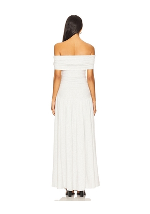 LIONESS Field Of Dreams Maxi Dress in Light Grey. Size M. Also in XS, S.