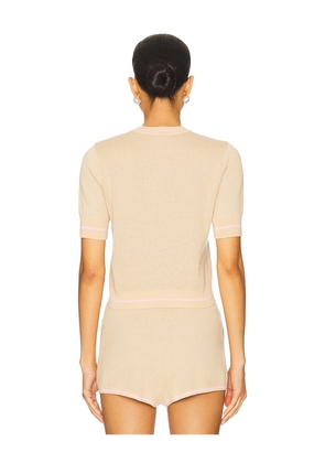 Lovers and Friends Selah Knit Top in Beige. Size M. Also in XS, S.