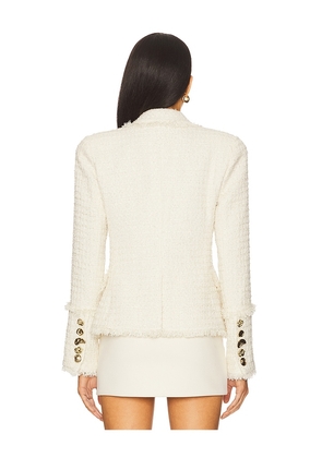 L'AGENCE Kaisley Blazer With Fray in Ivory. Size 10. Also in 0.