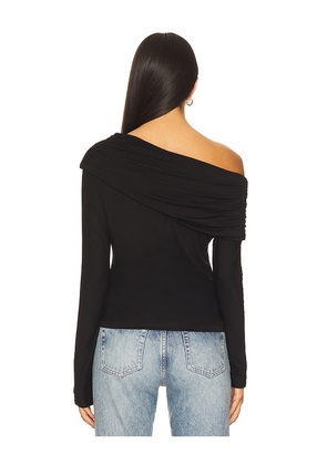 LNA Giselle Drop Shoulder Long Sleeve Top in Black. Size M. Also in S, XS.