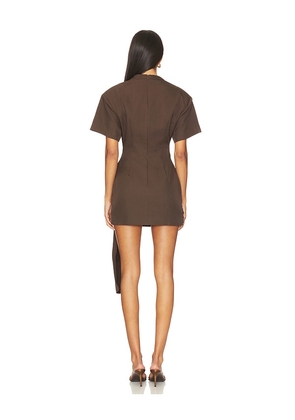 LIONESS Martini Mini Dress in Chocolate. Size M. Also in S, XS, XXL.