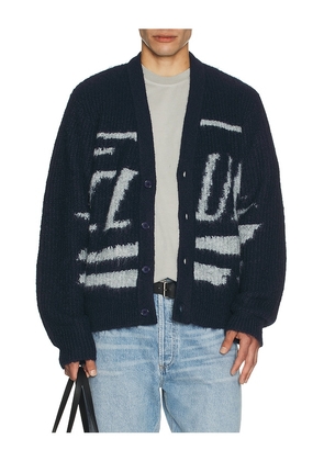NEUW Fuzzy Club Cardigan in Blue. Size M. Also in L.
