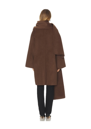 L'Academie Melba Wool Coat in Brown. Size M. Also in S, XS, XXS, L, XL.