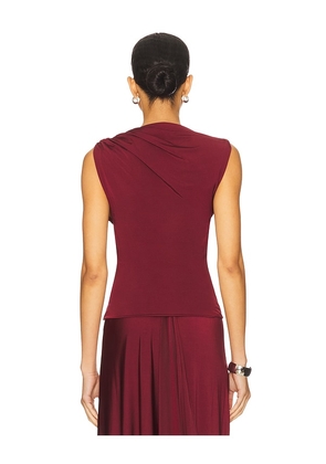 MISHA The Sarin Jersey Top in Red. Size M. Also in L, XXS.