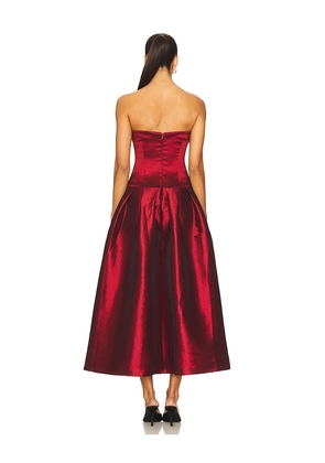 MORE TO COME Cambria Strapless Dress in Burgundy. Size M. Also in XS, XXS, S.