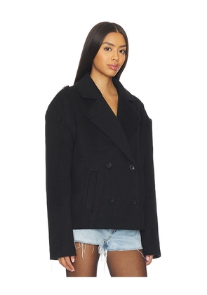 OW Collection Presley Wool Jacket in Black. Size M. Also in S, XS, L.