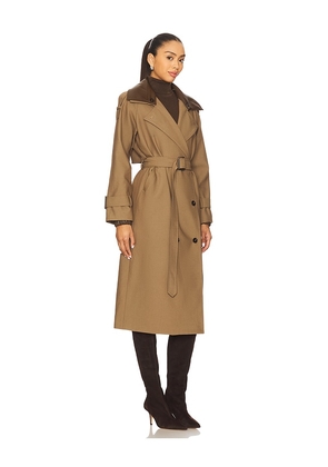 Line & Dot Linden Trench Coat in Tan. Size M. Also in S, XS, L.