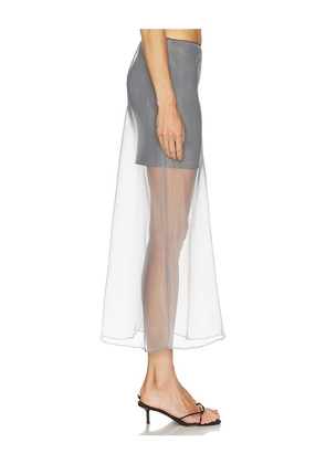 Line & Dot x REVOLVE Denman Midi Skirt in Grey. Size M. Also in S.