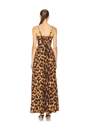 L'AGENCE Sutton Strap Maxi Dress in Brown. Size 00. Also in 0.