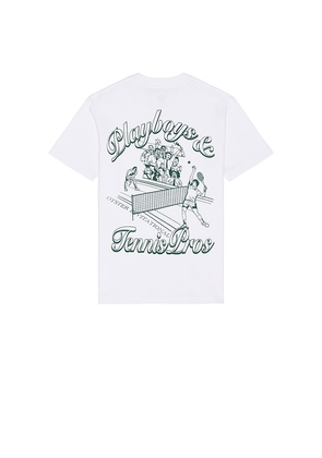 Oyster Playboys & Tennis Pros T-Shirt in White. Size M. Also in S, L.