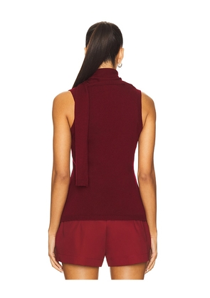 MATTHEW BRUCH Scarf Tank Top in Burgundy. Size M. Also in S, L.
