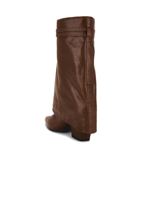 Lola Cruz Mid Calf Boot in Brown. Size 37. Also in 41.
