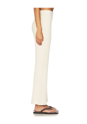 LUNYA Cozy Cotton Silk Ribbed Pant in Tan. Size M. Also in L, XL.