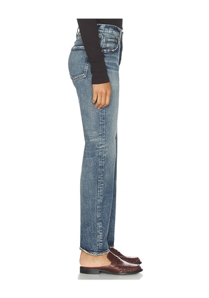 Moussy Vintage Fellsmere Straight Jeans in Blue. Size 28. Also in 30, 31.