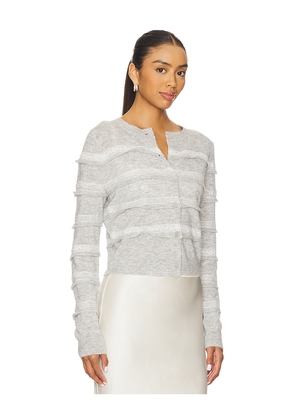 LoveShackFancy Claralise Cardigan in Grey. Size S. Also in XXS, M.