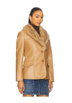 MOTHER The Hot Under The Collar Jacket in Tan. Size S. Also in M, L, XL.