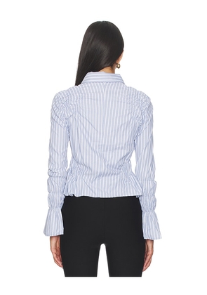 LIONESS Manor Shirt in Baby Blue. Size M. Also in XXS, XS, XL.