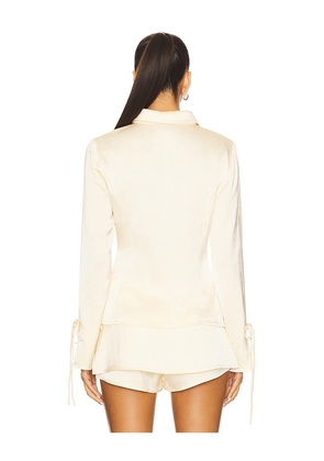 LIONESS West End Girl Top in Cream. Size M. Also in S, XXS, XS, L, XL, XXL.