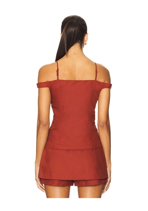 Line & Dot Olina Top in Rust. Size M. Also in S, XS.