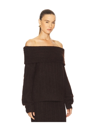 Line & Dot Ophelie Sweater in Chocolate. Size M. Also in S, XS, L, XL.
