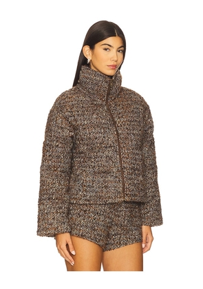 Line & Dot Clyde Puffer Jacket in Brown. Size M. Also in L.
