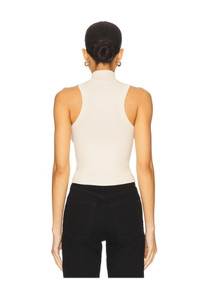 LNA Detra Mockneck Tank Top in Beige. Size M. Also in L, S, XL.