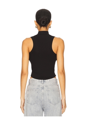 LNA Detra Mockneck Tank Top in Black. Size M. Also in L.