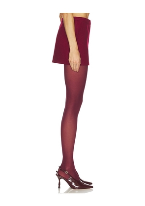 Line & Dot Noelia Mini Skirt in Burgundy. Size M. Also in S, XS, L.