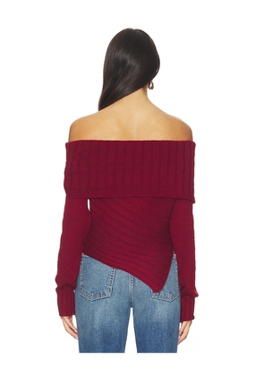 Line & Dot Betty Sweater in Burgundy. Size M. Also in S, XS.