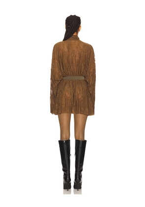Norma Kamali x REVOLVE X Revolve Super Oversized Boyfriend Shirt Flared Mini Dress in Olive. Size S. Also in XS, M.
