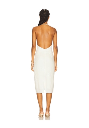 Milkwhite x REVOLVE Midi Dress With V Neckline in White. Size M. Also in XS, S, L.