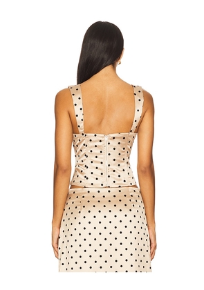 MORE TO COME Elianna Corset Top in Neutral. Size M. Also in XXS, XS, L.
