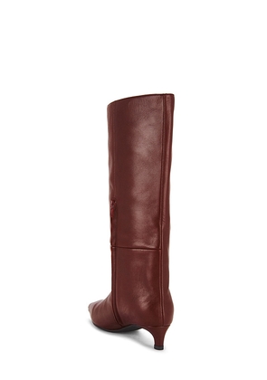 Nakedvice x REVOLVE The Stacey Boot in Burgundy. Size 7. Also in 10, 6, 8.