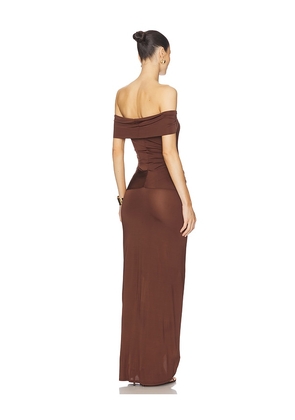Lovers and Friends Bria Maxi Dress in Brown. Size M. Also in XXS, XS, S.